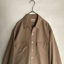 【美品】 steven alan BOLD FIT 日本製 スティーブンアラン ウール レギュラーカラー シャツ リラックスフィット ベージュ size S _画像3