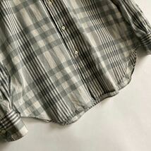 【USA製】INDIVIDUALIZED SHIRTS ボタンダウン チェック シャツ アメトラ ベーシック コットン素材 シーズンレス グレー size 15-32_画像7