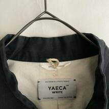 YAECA WRITE 日本製 ヤエカライト スタンドカラー モールスキン シャツ ジャケット brisbane moss生地 ワーク 黒 ブラック size M sk_画像4