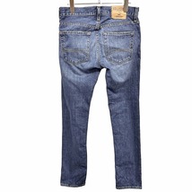 ホリスター HOLLISTER デニム パンツ ジーンズ ジーパン USED加工 紙パッチ ジップフライ ストレート 綿100% 29 青 レディース(メンズ？)_画像2