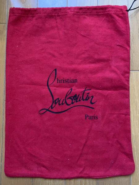 正規 Christian Louboutin クリスチャン ルブタン 付属品 シューズバッグ 保存袋 赤