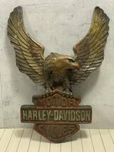MJ240131-5【希少】HARLEY DAVIDSON ハーレーダビッドソン 木彫り風 看板 鷲 47cm×64cm アメリカン雑貨 ガレージ_画像2