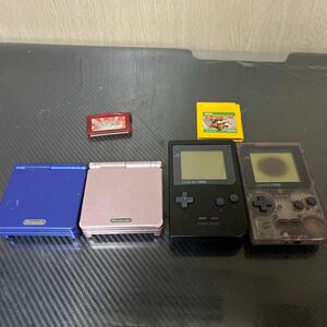 Nintendo 任天堂 ニンテンドー ゲームボーイアドバンスSP AGS-001 2点/ GAMEBOYPOCKET MGB-001 2点 まとめて4点