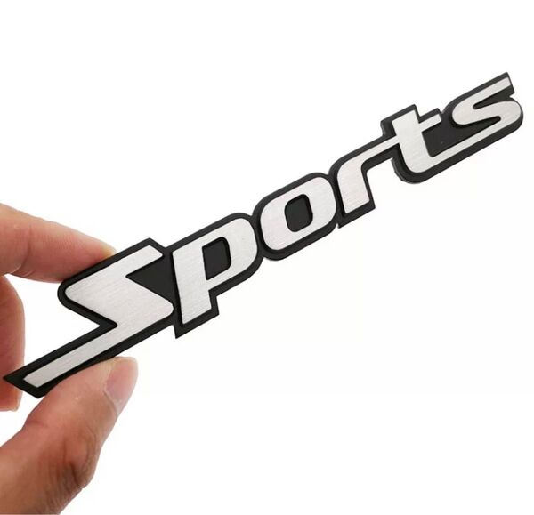 金属製スポーツステッカー(両面テープ付き)SPORTS ステッカー 1枚