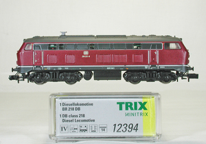 MINITRIX #12394 ＤＢ（旧西ドイツ国鉄）ＢＲ２１８ ディーゼル機関車　ワインレッド