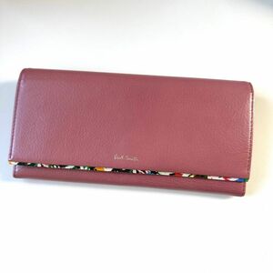 ポールスミス Paul Smith 長財布　マーガレットプリントトリム　BPW564