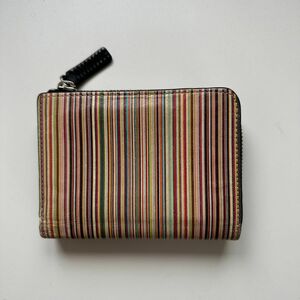 ポールスミス　Paul Smith 二つ折り財布　マルチストライプ