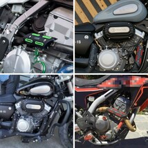 断熱エキゾーストプロテクター 汎用 エキパイガード マフラーガード ヒートシールドカバー ホンダ XR230 XR250 XR400 XR650 XR600 CR125R_画像6