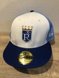 選手同様仕様　カンザスシティロイヤルズ　NEW ERA ニューエラ　MLB　野球　キャップ 7 59FIFTY 1/2　通気性　オンフィールド