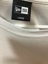 若干訳アリ　NEW ERA ニューエラ　半袖　七分袖　Tシャツ　厚手　LARGE　白_画像3