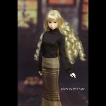 人形服msdr-24-038 茶色ロング丈 タイトスカートとバルーンスリーブTシャツ（momoko/ジェニー/MISAKIなど1/6人形用）_画像6
