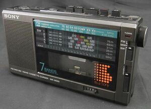 当時物 SONY WA-6000 7バンドラジカセ 日本製 地元ＦＭ受信出来ました現状にて 　　　　　　検索→短波 BCL ICF スカイセンサー クーガー