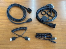 ガレージメカニック　4点 HDMI接続ケーブル、HDMI&USBソケット、HDMIカールコード、USBタイプCカールコード、純正ナビ用 新型スペーシア_画像1