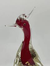 【い-2-17】Multi Glass 鳥 金彩 鳳凰 マルティグラス 日本製 ガラス工芸 中古品_画像3
