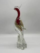 【い-2-17】Multi Glass 鳥 金彩 鳳凰 マルティグラス 日本製 ガラス工芸 中古品_画像5