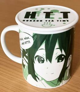 けいおん!! 中野梓 フタつきマグカップ 【 美品 】 2012年 けいおん HTT 蓋つき あずにゃん 梓 コスパ 激レア 希少品