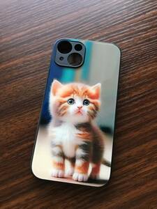 即決 ★ iPhone 14 / 13 ケース　アイフォン 14 / 13 ケース ★ かわいい子猫 ★ 強化ガラス ★ 送料無料