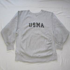 ☆ 80s トリコタグ チャンピオン USMA リバースウィーブ (XL) / 染み込み / ヴィンテージ / 単色タグ タタキタグ / 後付け / usafa / navy