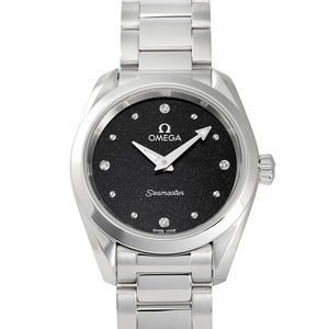 オメガ OMEGA シーマスター アクアテラ 150M クォーツ 28MM 220.10.28.60.51.001 ブラック文字盤 新品 腕時計 レディース