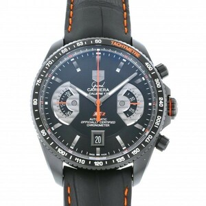 タグ・ホイヤー TAG HEUER カレラ グランドカレラ クロノグラフ キャリバー17RS2 CAV518K.FC6268 ブラック文字盤 中古 腕時計 メンズ