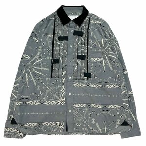 sacai サカイ　x Dr. woo Bandana Print Corduroy Shirts グレー サイズ:2