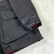 A1981 ヒルフィガーデニム ジャンパー ブルゾン ウール グレー 黒 HILFIGER DENIM フード付き ブラック M_画像2