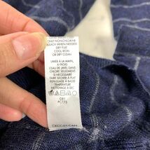 A2293 カルバンクライン 長袖ニット セーター ウール ボーダー 紺 Calvin Klein ネイビー 大きいサイズ XL_画像6