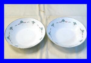 ○中古 ノリタケ Noritake ROYAL ROMAN 花柄 深皿 プレート 2枚 D1657