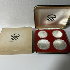 モントリオール オリンピック カナダ 記念コイン エリザベス2世 銀貨 ケース入り 硬貨 1976年