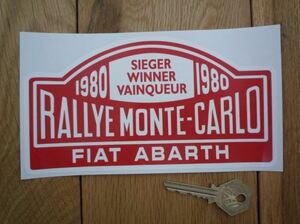 ◆送料無料◆ 海外 Fiat Abarth 1980 Monte Carlo Rally フィアット 180mm ステッカー