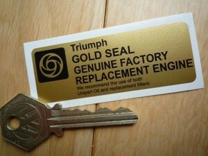 ◆送料無料◆ 海外 Triumph Gold Seal Factory Replacement トライアンフ 75mm ステッカー