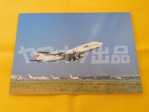  Kansai International Airport JAL B747. land postcard picture postcard picture postcard Postcard Eara in goods airplane . empty KIX Japan Air Lines Kansai airport 