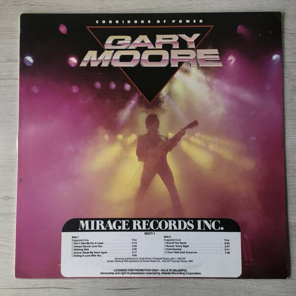 GARY MOORE CORRIDORS OF POWER US盤　PROMO