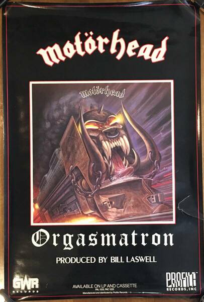 MOTORHEAD ORGASMATRON ポスター　91㎝×61㎝　US製