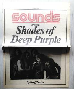 SOUNDS DEEP PURPLE SHADES OF DEEP PURPLE BY GEOFF BARTON UK製　1976　8ページ