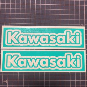 KAWASAKI マスキングシート 2枚セット　　　　　　　転写シート付き　旧車　塗装　 カワサキ　苗字 ステッカー