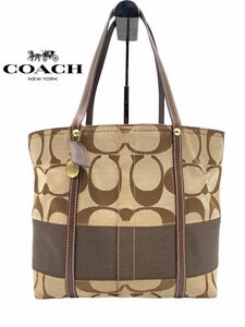 ●超美品●COACH●コーチ●ブランド●ブラウン●トートバッグ●バッグ●シグネチャー●メンズ●レディース●お洒落●GA081