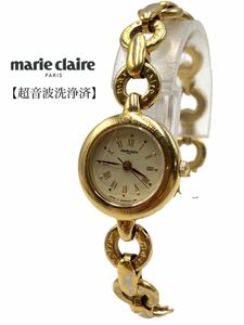 ●極美品●超高級●marie claire●マリクレール●ブランド●ゴールド●腕時計●小物●GP●0855L4-00●レディース●お洒落●GA016