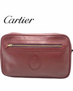 ●極美品●超高級●Cartier●カルティエ●ブランド●ボルドー●クラッチバッグ●セカンドバッグ●マストライン●お洒落●GA071