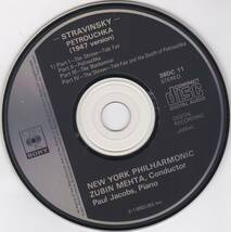 ♪SONY世界初発売CD♪メータ　ストラヴィンスキー　ペトルーシュカ　38DC 11　Matrix１A１！_画像3