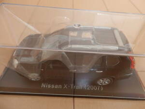 【送料350円】国産名車コレクション★1/43 日産 エクストレイル / Nissan X-Trail (2007) / 黒 / ミニカー/ケース割れあり