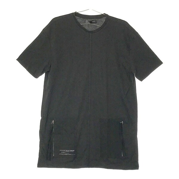 【14373】 新古品 Bershka ベルシュカ 半袖Tシャツ カットソー サイズS ブラック クルーネック オシャレ シンプル カジュアル メンズ