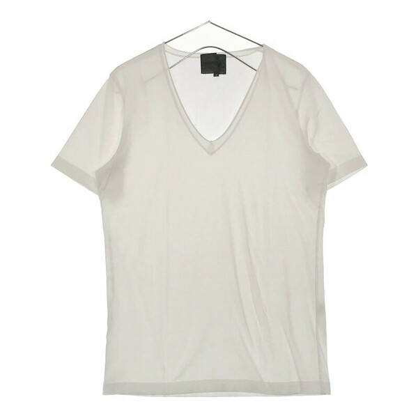【28330】 norikoike ノリコイケ 半袖Tシャツ カットソー サイズS ホワイト Vネック シンプル 無地 清潔感 かっこいい レディース