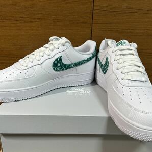 MENS 28.5cm US10.5【新品未使用・国内黒タグ付】NIKE WMNS AIR FORCE 1 LOW '07 ESSENTIAL PAISLEY GREEN エアフォース ペイズリー 白 緑の画像1