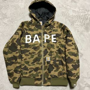 初期　A BATHING APE BAPE KAWS CARHARTT Duck Active Jacket ジャケット　パーカー　HOODED 1st Camo 迷彩　カーハート　BABY MILO M STA 