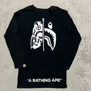  A BATHING APE BAPE KAWS TIGER SHARK ロンt tee tシャツ タイガー　L 黒　ブラック　シャーク　BABY MILO ベビーマイロ　