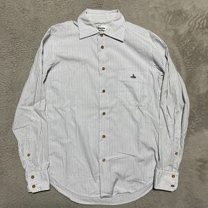 VIVIENNE WESTWOOD MAN ストライプ　シャツ　オーブ　ヴィヴィアンウエストウッド　46 長袖シャツ