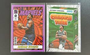 2023-24 Donruss NBA Anthony Edwards Wolves Net Marvels Purple Press Proof Crunch Time 2枚 Basketball