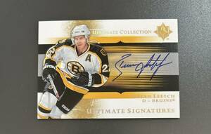 2005-06 Ultimate Collection NHL Brian Leetch Bruins Auto US-BL ultimate Signatures Hockey 直書きサイン