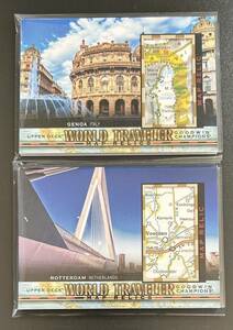 2022 UD Goodwin Champions World Traveler Map Genoa, Italy Rotterdam, Netherlands 2枚